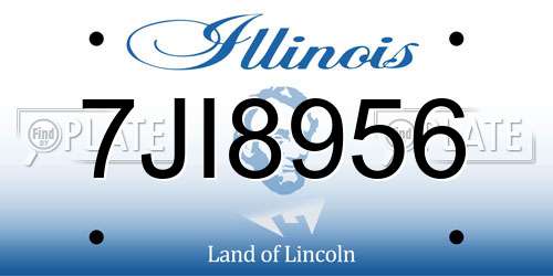 7JI8956 Illinois License Plate