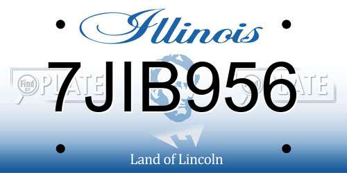 7JIB956 Illinois License Plate