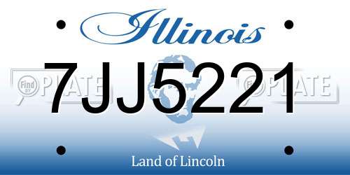 7JJ5221 Illinois License Plate