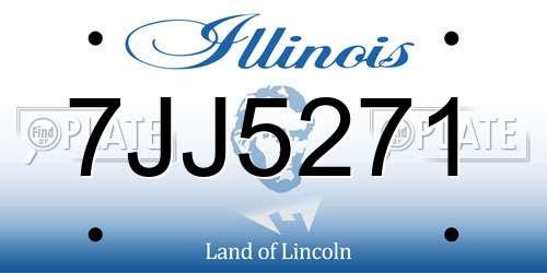 7JJ5271 Illinois License Plate