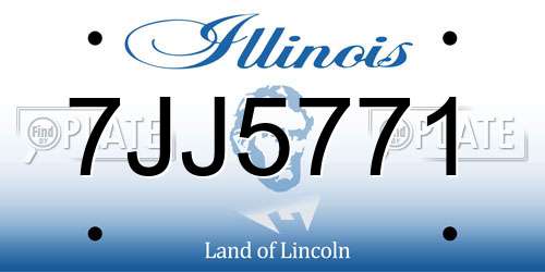 7JJ5771 Illinois License Plate