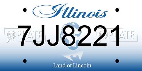 7JJ8221 Illinois License Plate