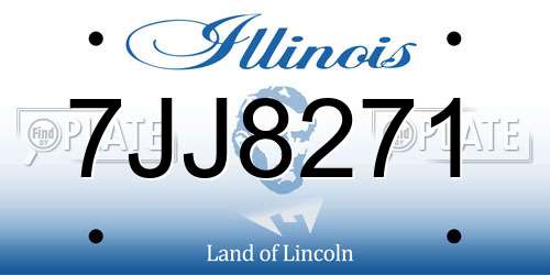 7JJ8271 Illinois License Plate
