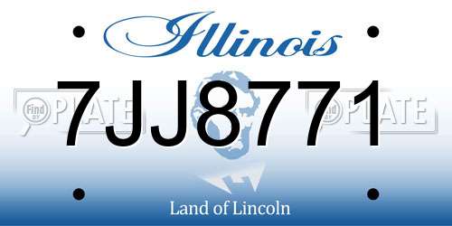 7JJ8771 Illinois License Plate