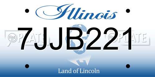 7JJB221 Illinois License Plate