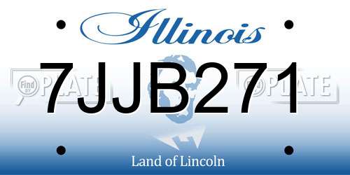 7JJB271 Illinois License Plate