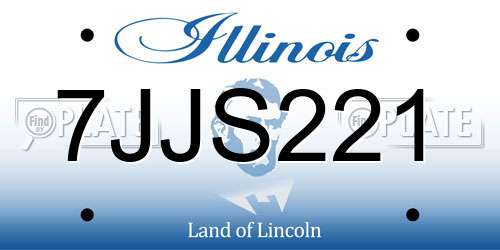 7JJS221 Illinois License Plate