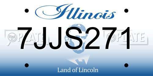 7JJS271 Illinois License Plate