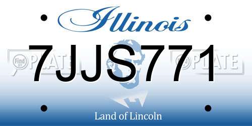 7JJS771 Illinois License Plate
