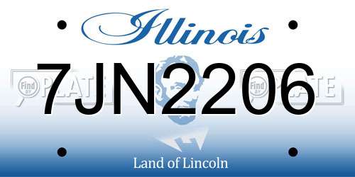 7JN2206 Illinois License Plate