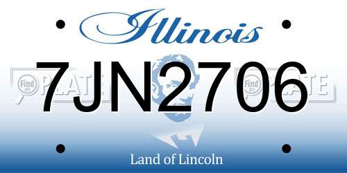 7JN2706 Illinois License Plate