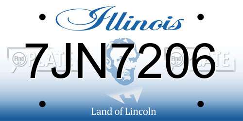 7JN7206 Illinois License Plate