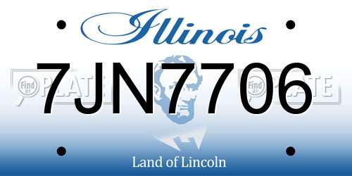 7JN7706 Illinois License Plate