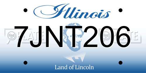 7JNT206 Illinois License Plate