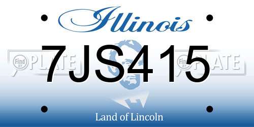 7JS415 Illinois License Plate