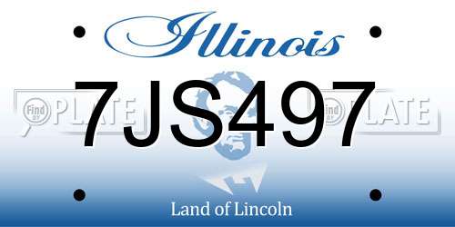 7JS497 Illinois License Plate