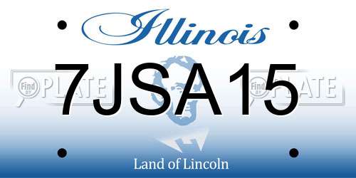 7JSA15 Illinois License Plate