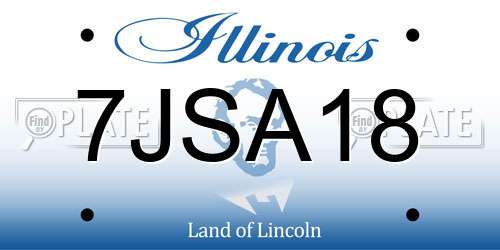 7JSA18 Illinois License Plate