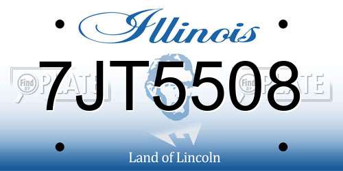 7JT5508 Illinois License Plate