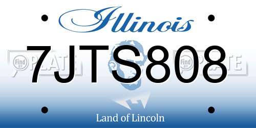7JTS808 Illinois License Plate