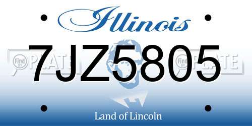 7JZ5805 Illinois License Plate