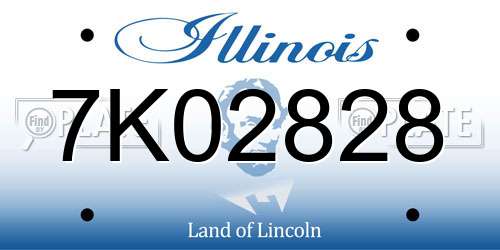 7K02828 Illinois License Plate