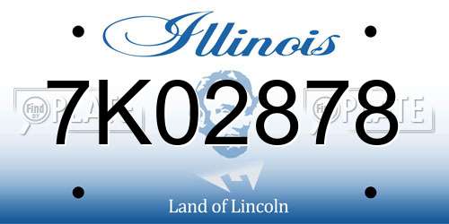 7K02878 Illinois License Plate