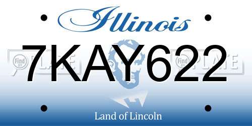 7KAY622 Illinois License Plate