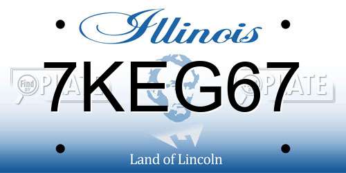 7KEG67 Illinois License Plate