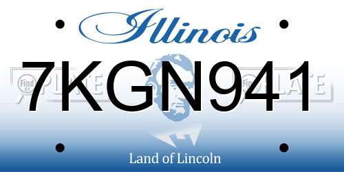 7KGN941 Illinois License Plate