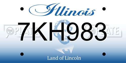 7KH983 Illinois License Plate