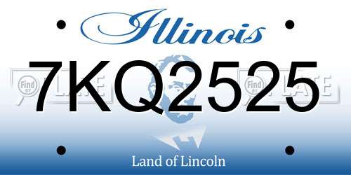 7KQ2525 Illinois License Plate