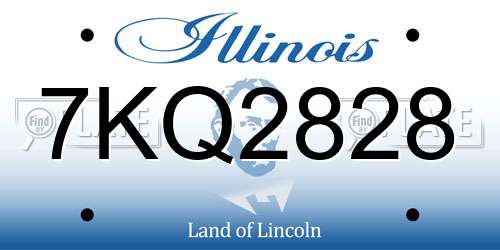 7KQ2828 Illinois License Plate