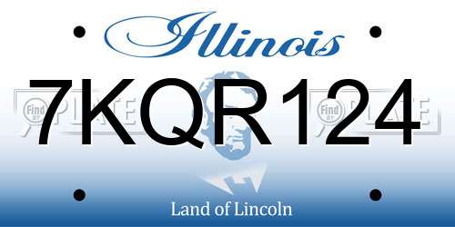 7KQR124 Illinois License Plate