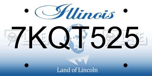 7KQT525 Illinois License Plate