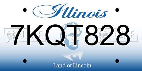 7KQT828 Illinois License Plate