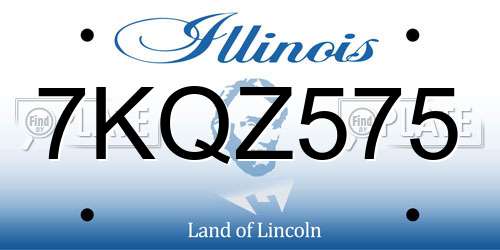 7KQZ575 Illinois License Plate