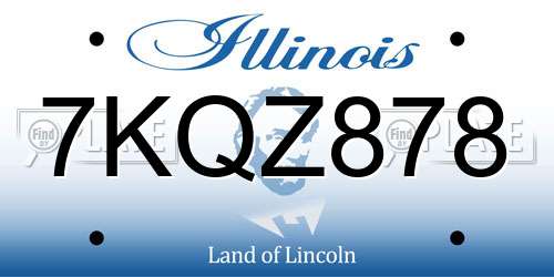 7KQZ878 Illinois License Plate