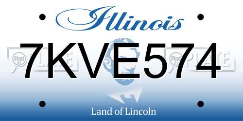 7KVE574 Illinois License Plate
