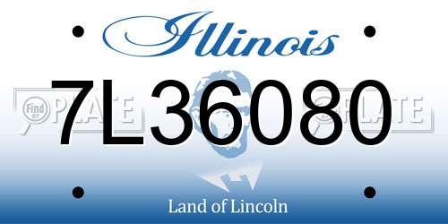 7L36080 Illinois License Plate