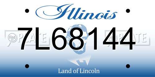 7L68144 Illinois License Plate