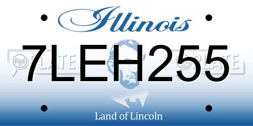 7LEH255 Illinois License Plate