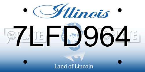 7LFD964 Illinois License Plate