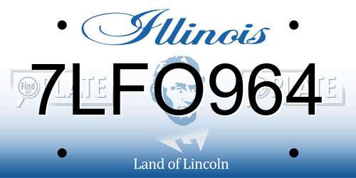 7LFO964 Illinois License Plate