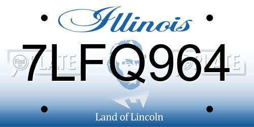 7LFQ964 Illinois License Plate