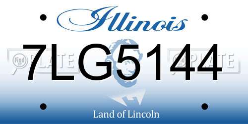 7LG5144 Illinois License Plate