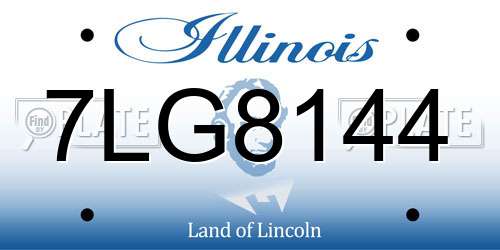 7LG8144 Illinois License Plate