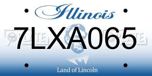 7LXA065 Illinois License Plate