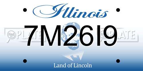 7M26I9 Illinois License Plate