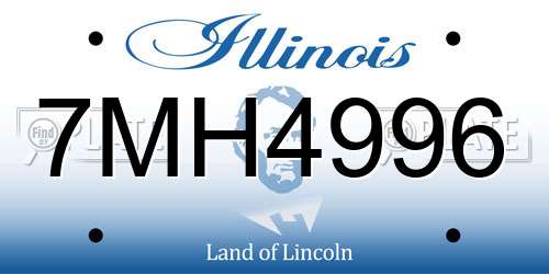 7MH4996 Illinois License Plate